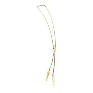 JENNIFER LOPEZ JLO Crystal Gold Tone 
Jewelry Chain Lariat Necklace LS